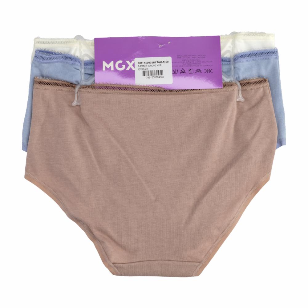 Panty Ancho Hip Pack X 3 Uds Varios Colores MGX KIDS Talla 10 - Imagen 2