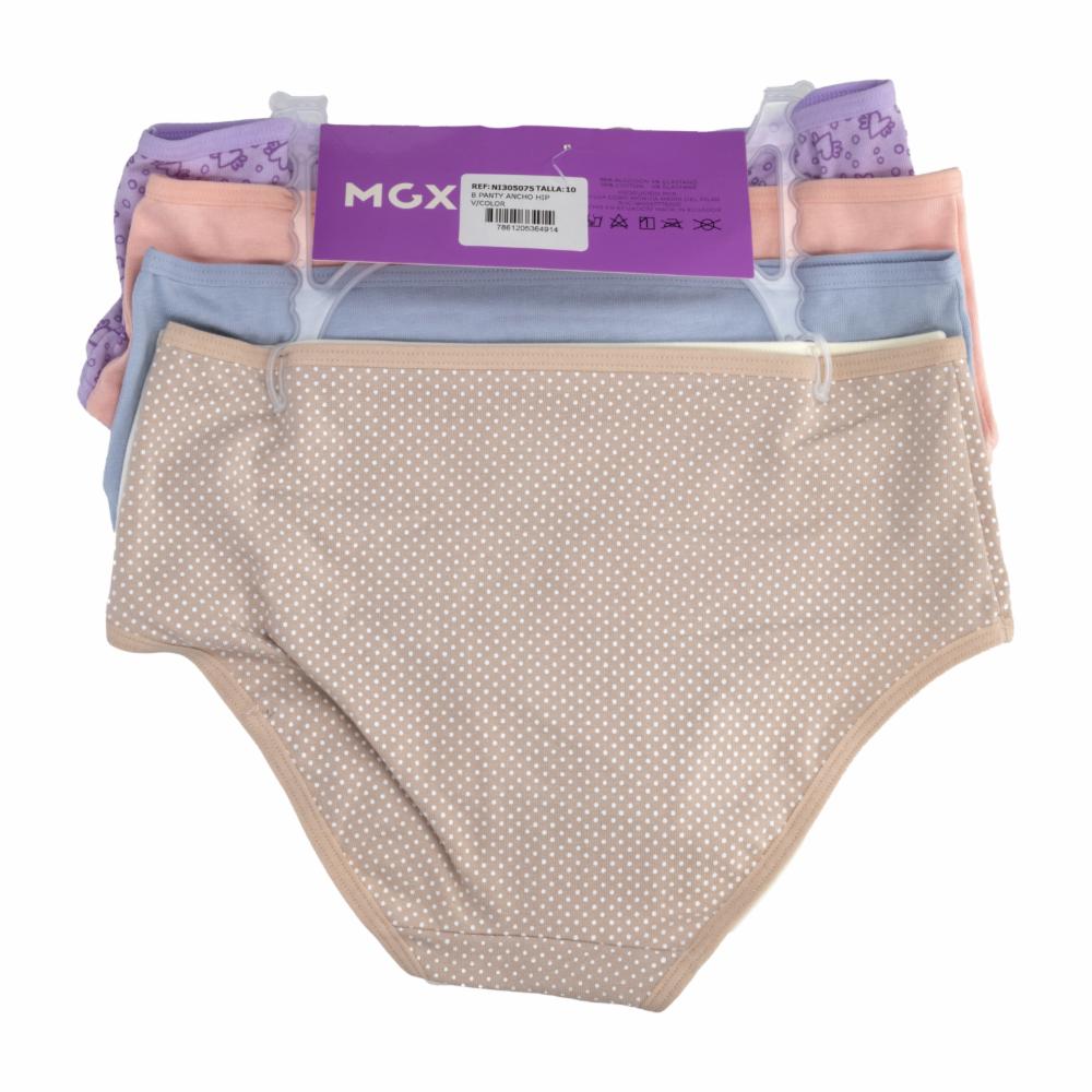 Panty Ancho Hip Pack X 5 Uds Varios Colores MGX KIDS Talla 10 - Imagen 2
