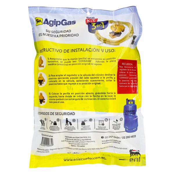 Kit de Gas 3 En 1 AGIP Pack - Imagen 2