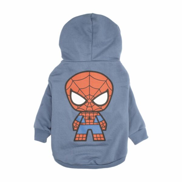 Chompa Para Mascota Con Capucha Diseño Spiderman Color Azul MARVEL