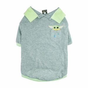Camiseta Para Mascota Tipo Polo Diseño Star Wars Baby Yoda Gris DISNEY