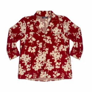 Blusa Abierta Cuello En V Manga Larga AW