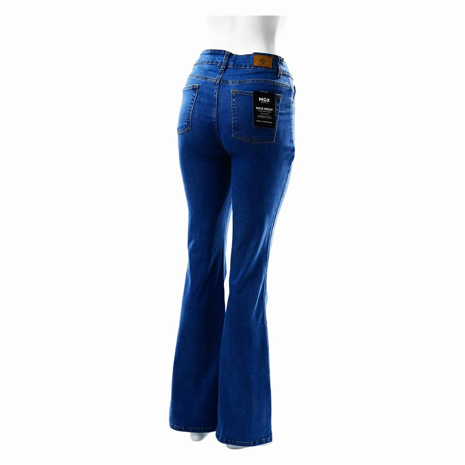 Jeans Kick Boot Azul Medio MGX BASIC