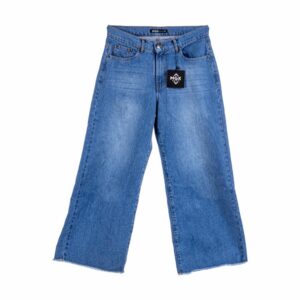 Jean Wide Leg Cropped Azul MGX BASIC