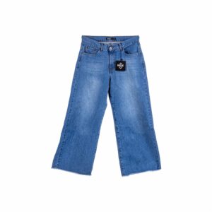 Jean Wide Leg Cropped Azul MGX BASIC