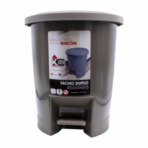 Tacho Para Basura Redondo Modelo Duplo Color Cafe Camel CASA PICA 10 L