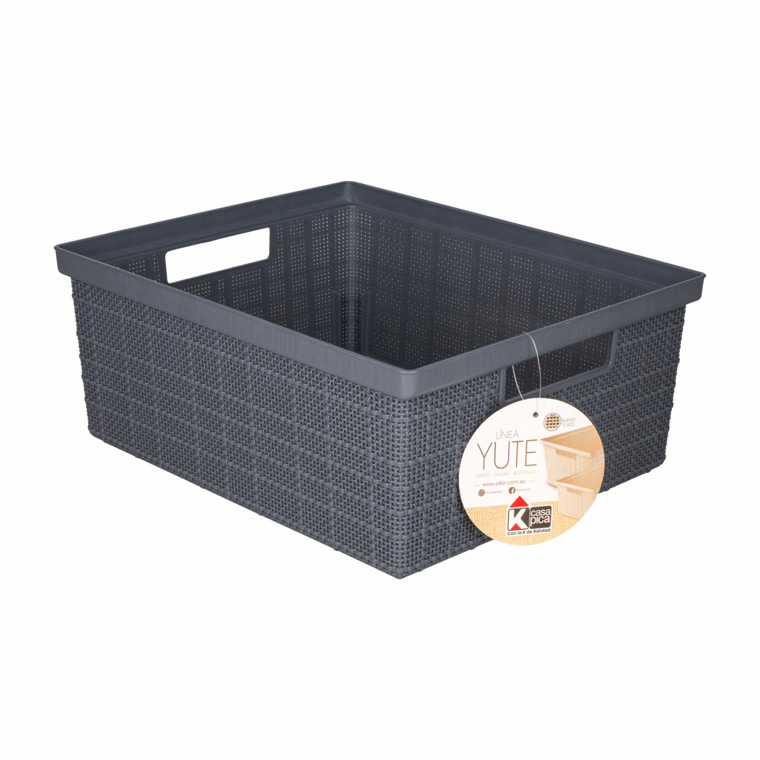 Canastilla Diseño Yute Color Gris CASA PICA Unidad - Imagen 3