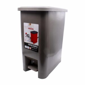 Tacho Para Basura Modelo Duplo Color Cafe Camel CASA PICA 19 L