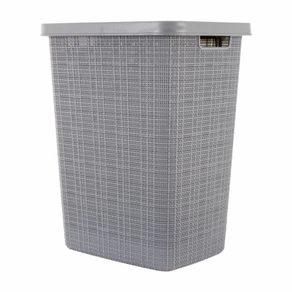 Cesta Para Ropa Con Tapa Color Gris Oscuro CASA PICA Unidad - Imagen 2