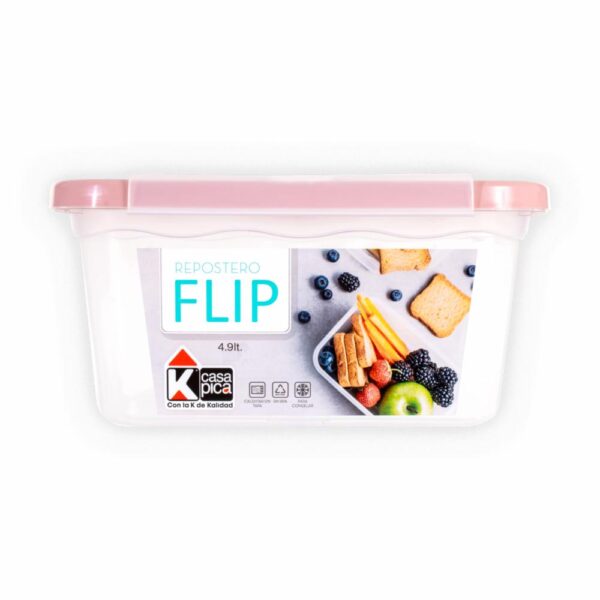 Repostero Flip Color Rosado PICA 4.9 Litros - Imagen 2