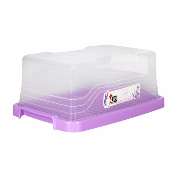 Quesera Plástica Colores Lila Diseño Lavanda Violeta CASA PICA Unidad - Imagen 2