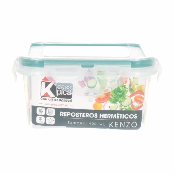 Repostero Cuadrado Línea Kenzo Color Menta CASA PICA 0,4 Litros - Imagen 2