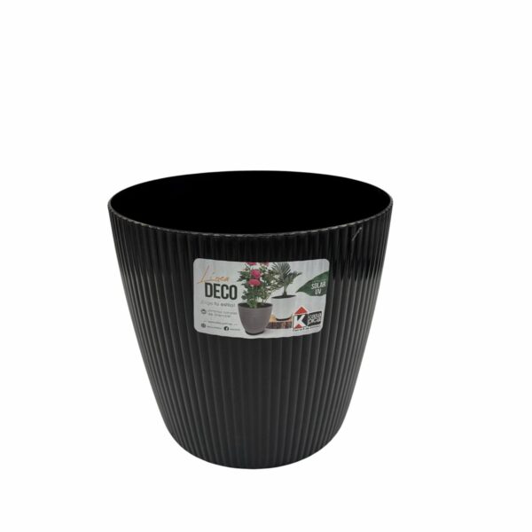Macetero Deco Glam Negro CASA PICA 6 Lts Pequeño - Imagen 3