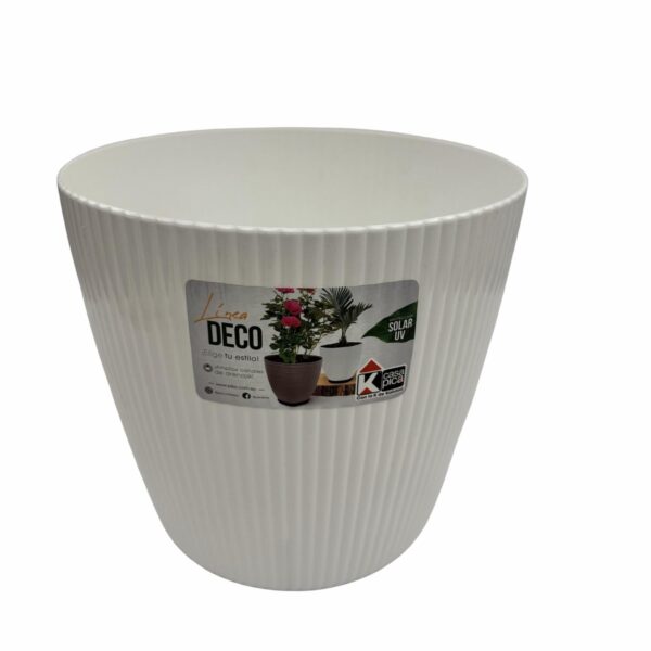 Macetero Deco Glam Blanco CASA PICA 6 Lts Pequeño - Imagen 2