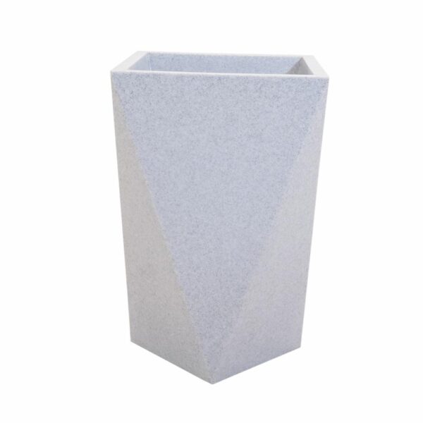 Macetero Deco Stone Alto Gris CASA PICA Mediano