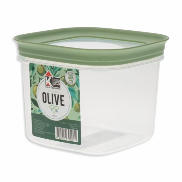 Frasco Pomo Cuadrado Línea Olive Verde CASA PICA Unidad - Imagen 2