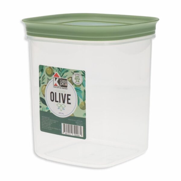 Frasco Pomo Cuadrado Línea Olive Verde CASA PICA Unidad - Imagen 2