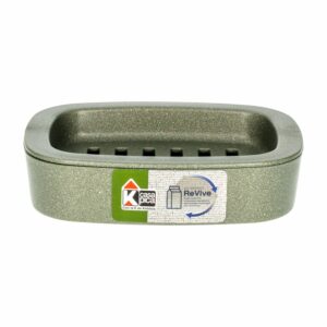 Jabonera Plástica Color Verde Aluminio Colección Revive CASA PICA Unidad