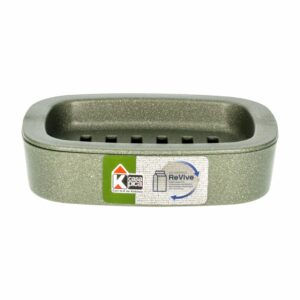 Jabonera Plástica Color Verde Aluminio Colección Revive CASA PICA Unidad