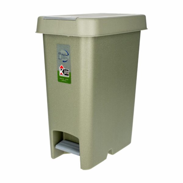 Tacho Con Pedal Color Verde Aluminio Colección Revive CASA PICA Unidad - Imagen 2
