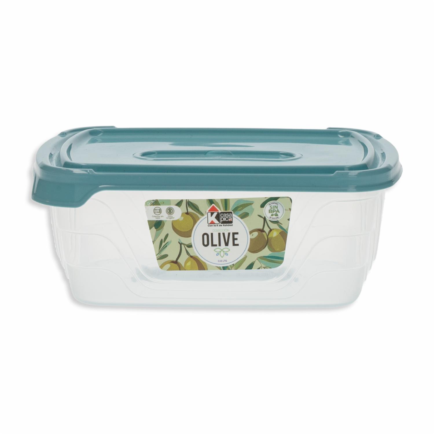 Repostero Rectangular Línea Olive Color Celeste CASA PICA 0,6 Litros - Imagen 2