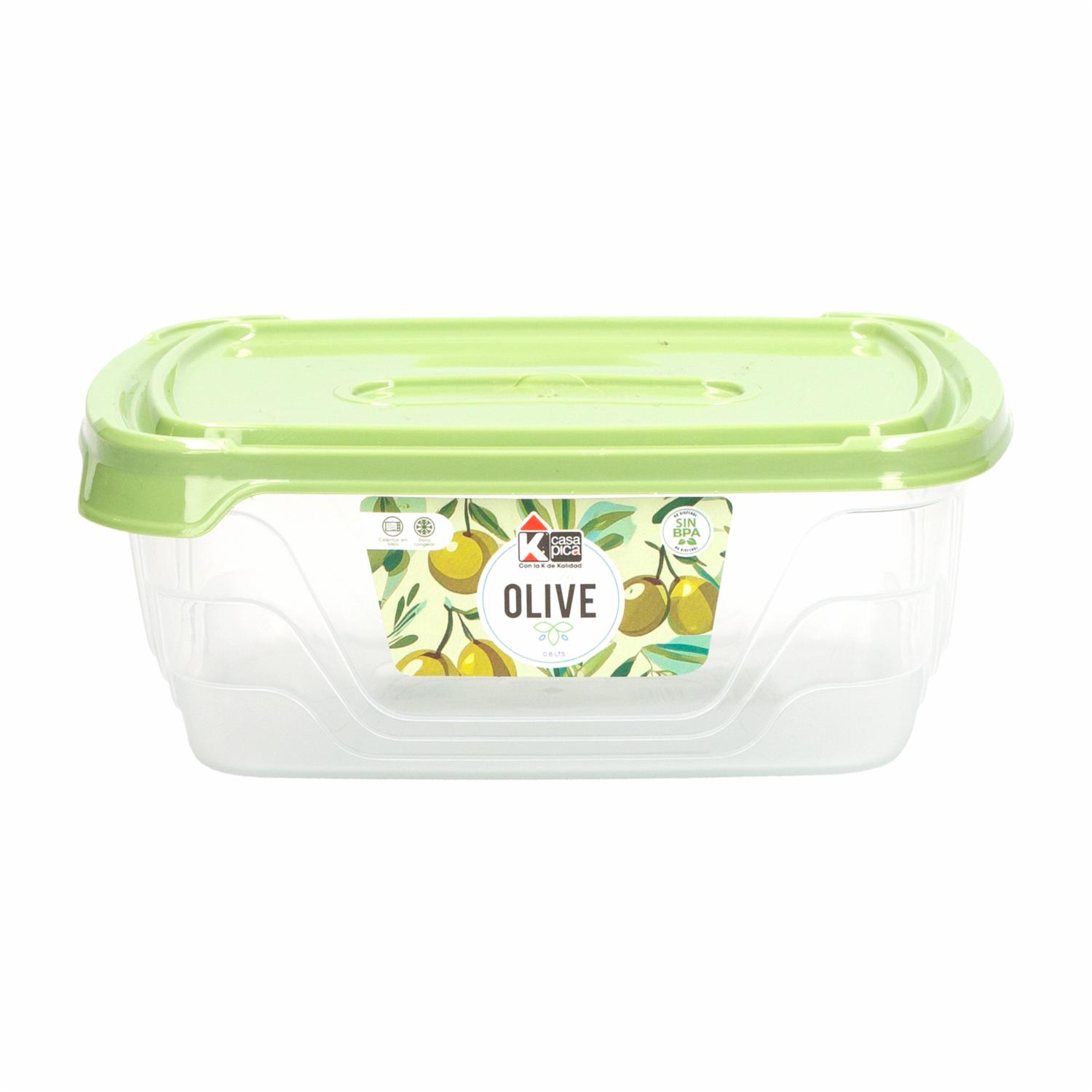 Repostero Rectangular Línea Kenzo Olive Verde CASA PICA 0,6 Litros - Imagen 2