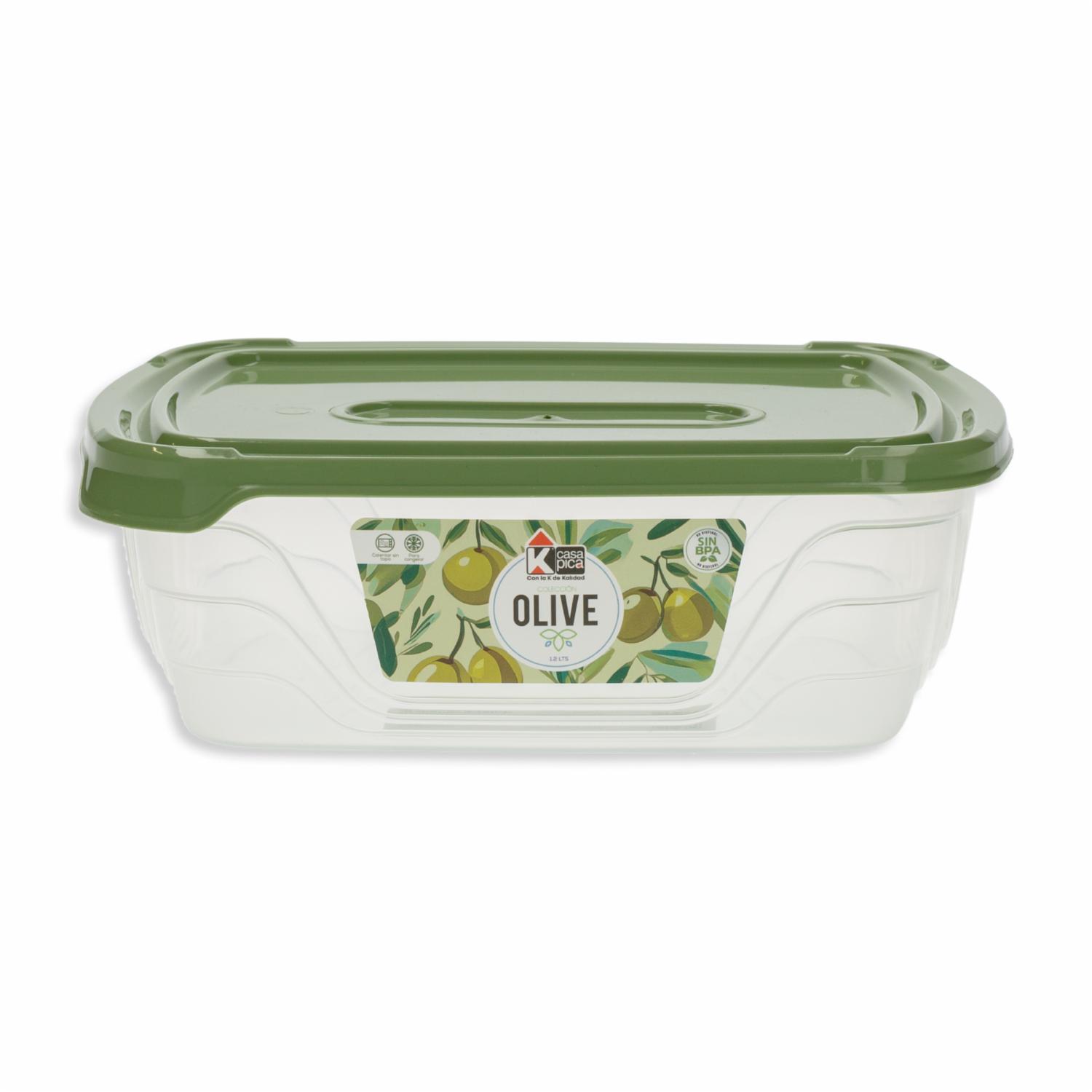 Repostero Rectangular Línea Olive Color Verde CASA PICA 1,2 Litros - Imagen 2