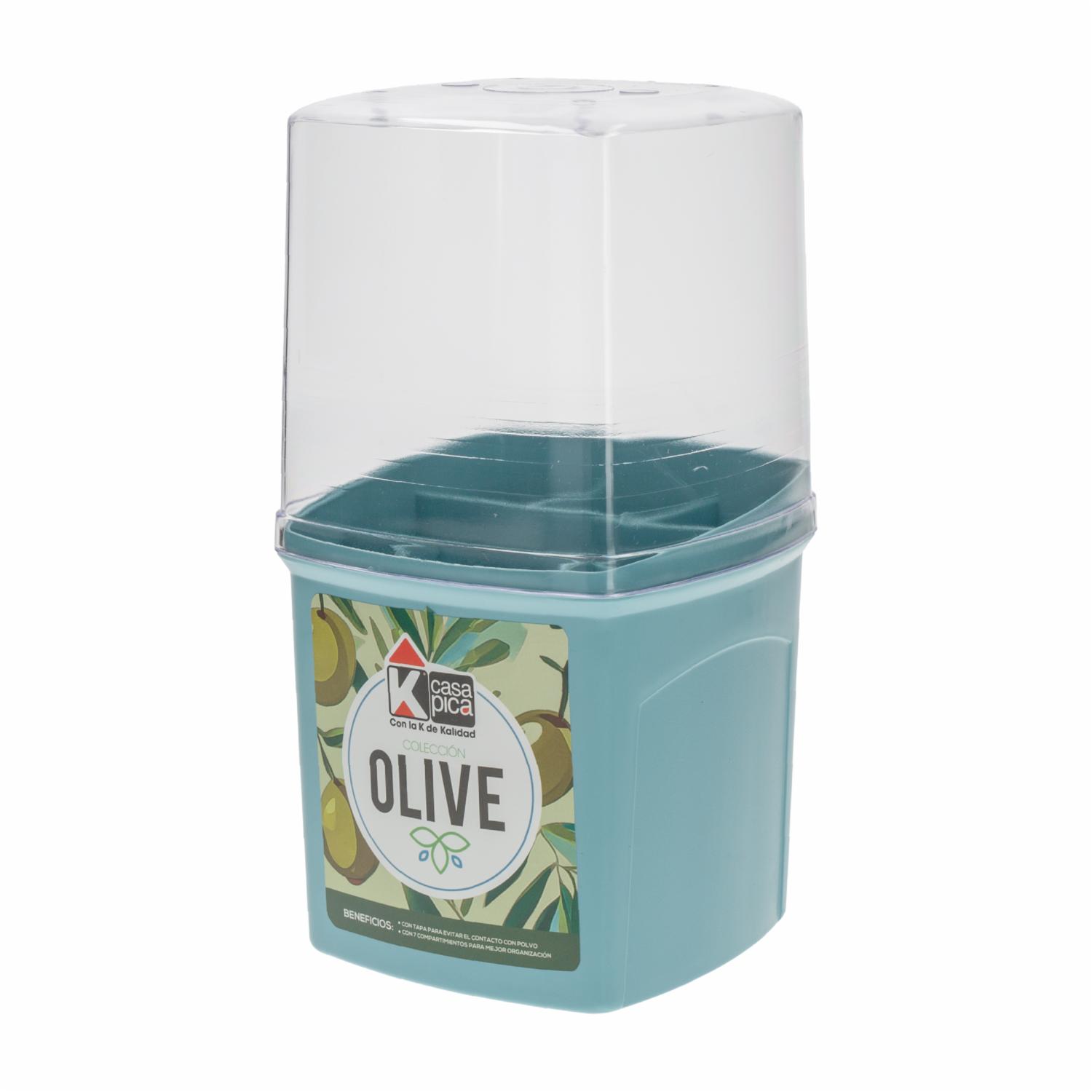 Porta Cubiertos Línea Olive Color Celeste CASA PICA Unidad - Imagen 2