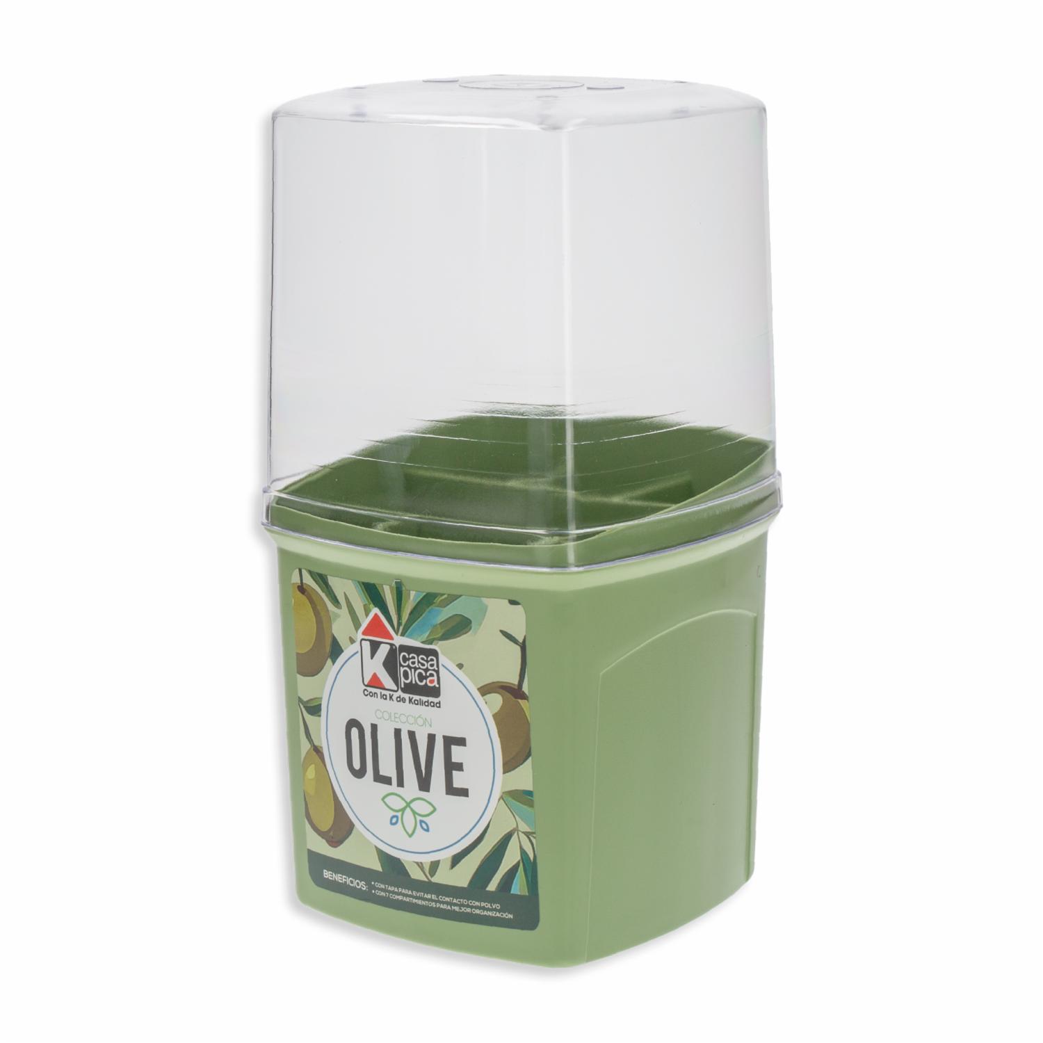 Porta Cubiertos Línea Olive Color Verde CASA PICA Unidad