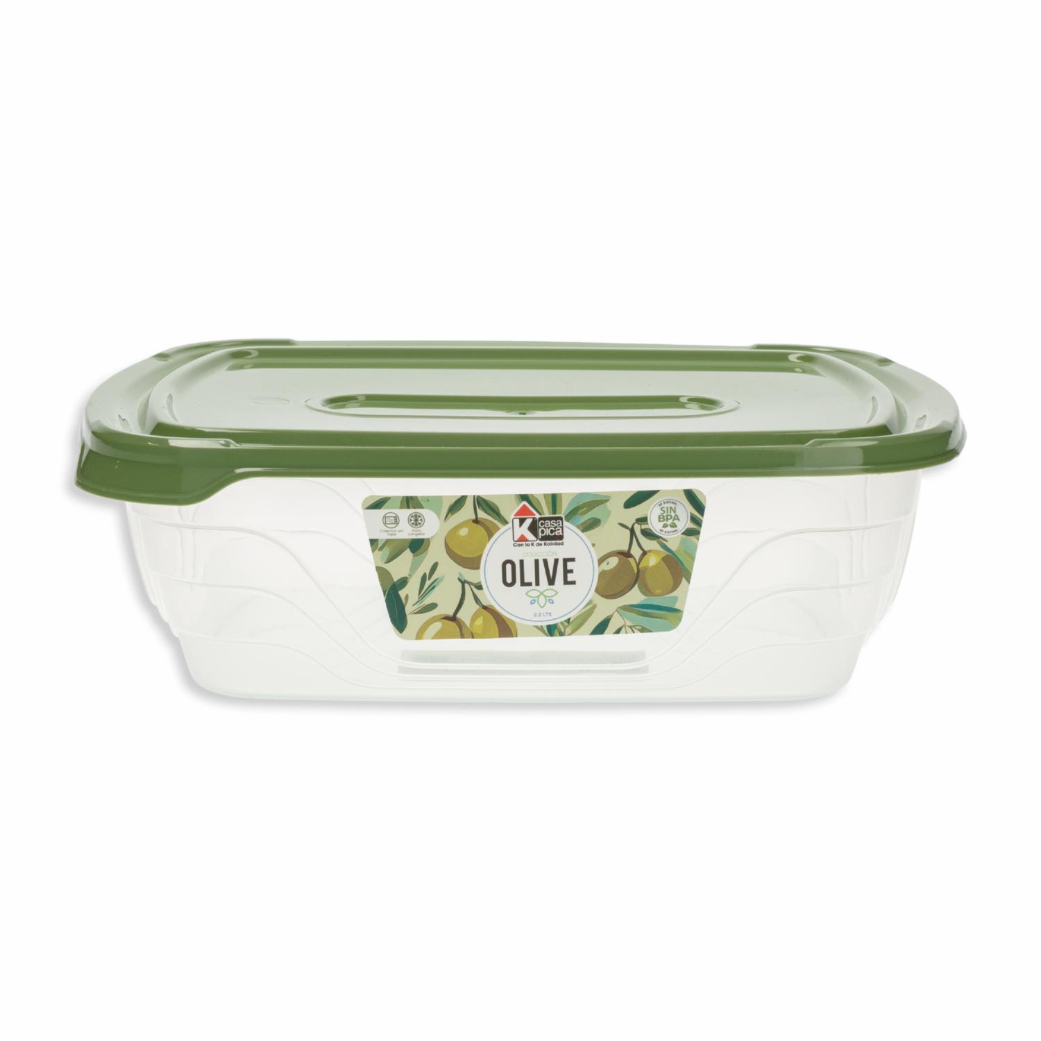 Repostero Rectangular Línea Olive Color Verde CASA PICA 2,2 Litros - Imagen 2