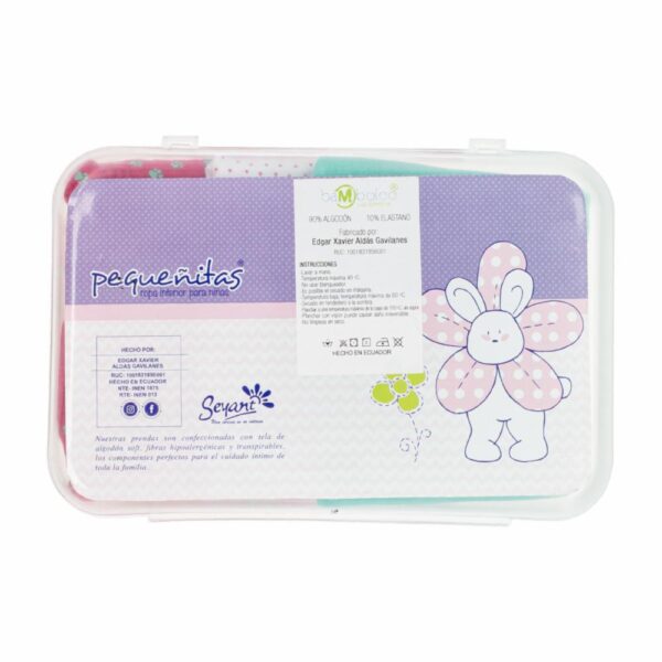Panties Para Niñas Pack X 3 Uds Fucsia Y Turquesa PEQUEÑITAS - Imagen 6