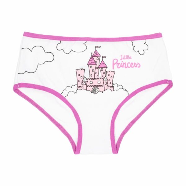 Panties Para Niñas Pack X 3 Uds Blanco Y Morado PEQUEÑITAS - Imagen 3