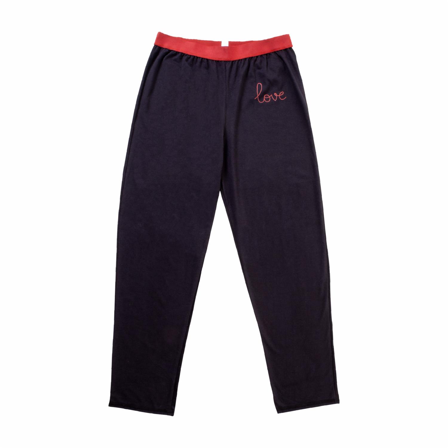 Pijama Manga Larga Y Pantalón Blanco Con Negro GYM - Imagen 4