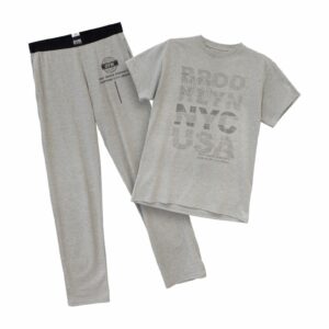 Pijama Caballero Manga Corta Con Pantalón Color Gris