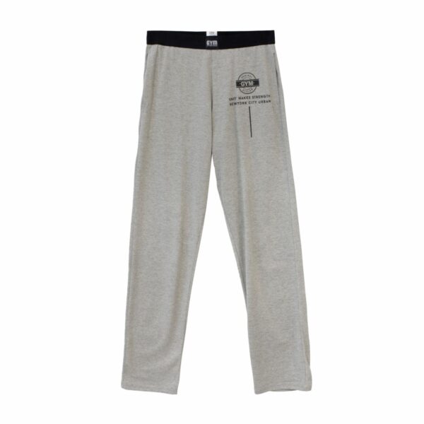 Pijama Caballero Manga Corta Con Pantalón Color Gris GYM - Imagen 3