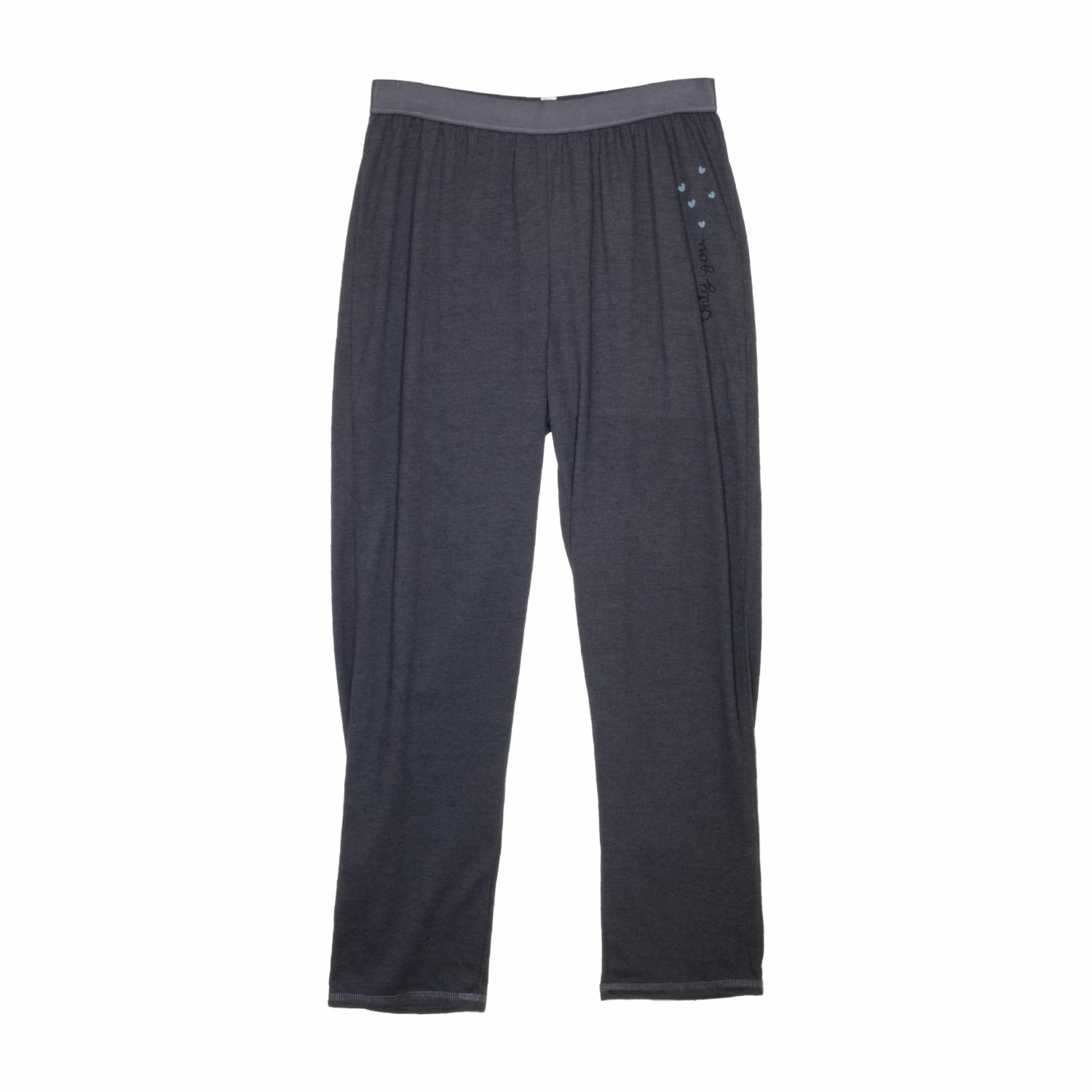 Pijama Camiseta Manga Corta Turquesa Y Pantalón De Tela Gris BAMBOLOO - Imagen 3