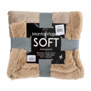 Cobija Suave Y Aislante Acabado Afelpado Tono Beige MODERTEX 115 Cm X 170 Cm