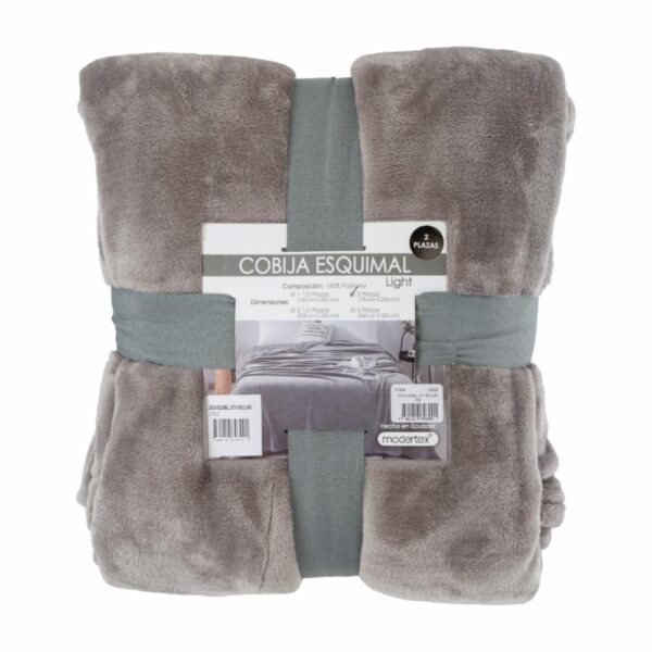 Cobija Esquimal Ligth Gris Claro MODERTEX 2 Plazas