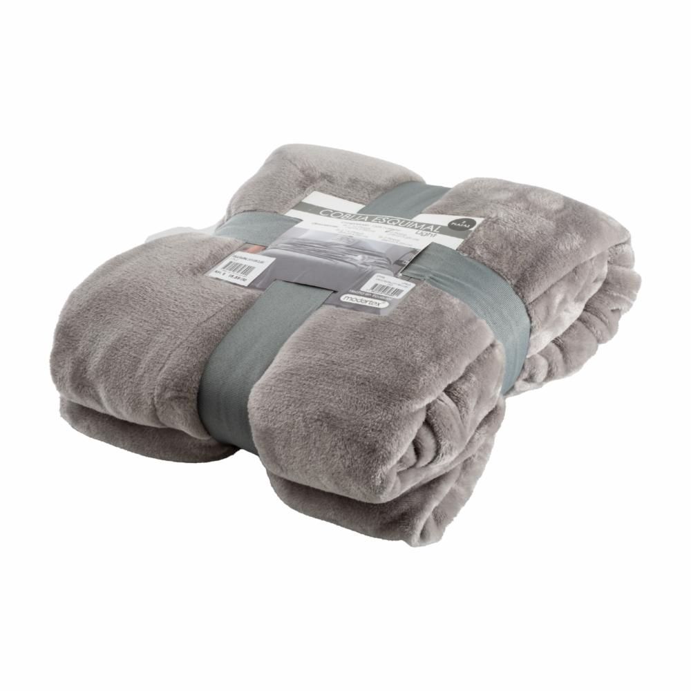 Cobija Esquimal Ligth Gris Claro MODERTEX 2 Plazas - Imagen 2