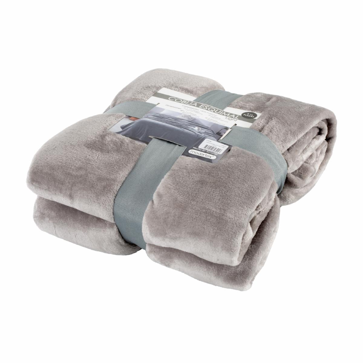 Cobija Esquimal Ligth Gris Claro MODERTEX 2 1/2 Plazas