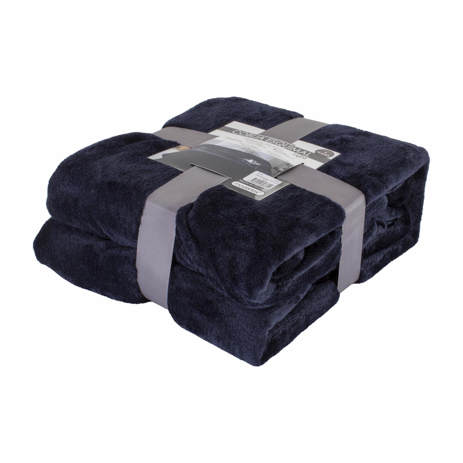 Cobija Esquimal Light Azul Marino MODERTEX 2 Plazas