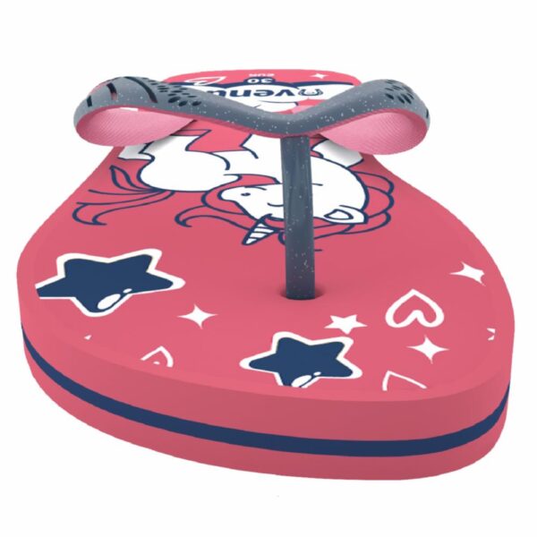 Zapatilla De Niña Con Tiras Diseño Unicornio Algodón De Azúcar Rosado Con Azul VENUS - Imagen 2