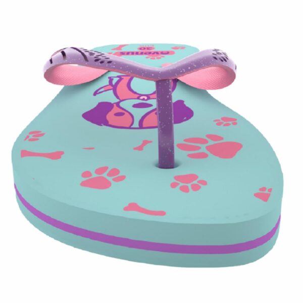 Zapatilla De Niña Con Tiras Diseño Perro Cometa Violeta Con Celeste VENUS - Imagen 2