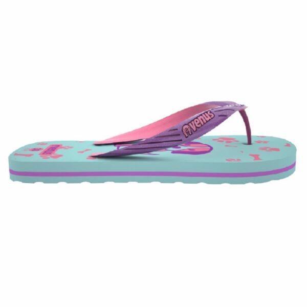 Zapatilla De Niña Con Tiras Diseño Perro Cometa Violeta Con Celeste VENUS - Imagen 3