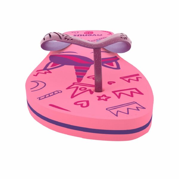 Zapatilla De Niña Con Tiras Diseño Unicornio Fresita Rosado Con Lila VENUS - Imagen 2