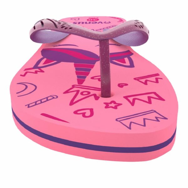 Zapatilla De Niña Con Tiras Diseño Unicornio Fresita Rosado Con Lila VENUS - Imagen 2