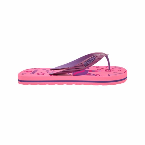 Zapatilla De Niña Con Tiras Diseño Unicornio Fresita Rosado Con Lila VENUS - Imagen 3