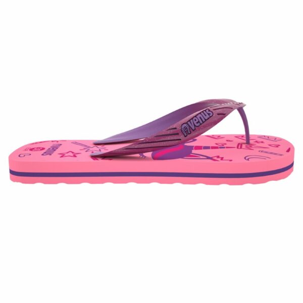 Zapatilla De Niña Con Tiras Diseño Unicornio Fresita Rosado Con Lila VENUS - Imagen 3