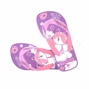 Zapatilla De Niña Con Tiras Diseño Kitty Violeta Con Rosado VENUS