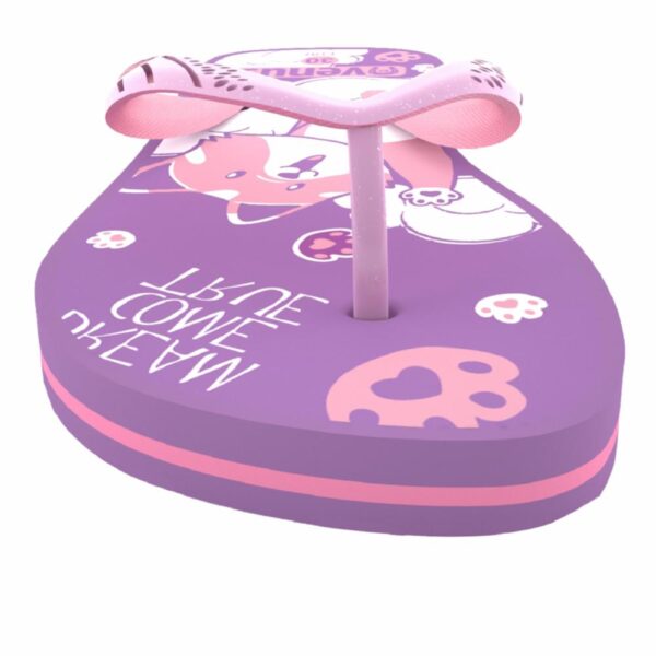 Zapatilla De Niña Con Tiras Diseño Kitty Violeta Con Rosado VENUS - Imagen 2